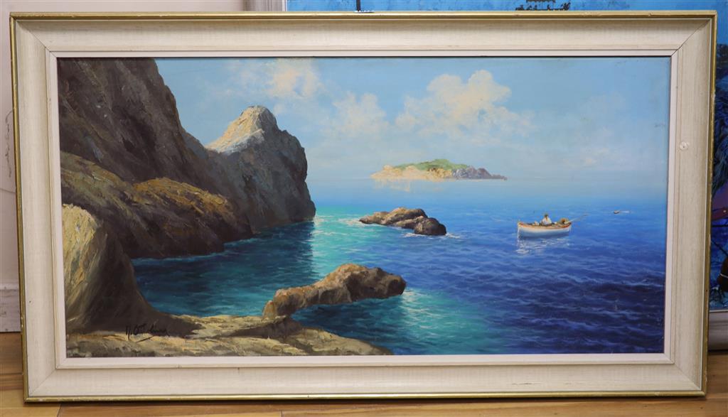 M. Ottolina Neapolitan coastal scene 49 x 98cm
